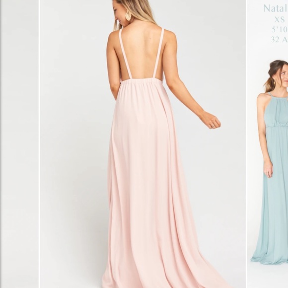 Dusty Blush Amanda Maxi Bridesmaid Dress SMYM - Picture 3 of 3